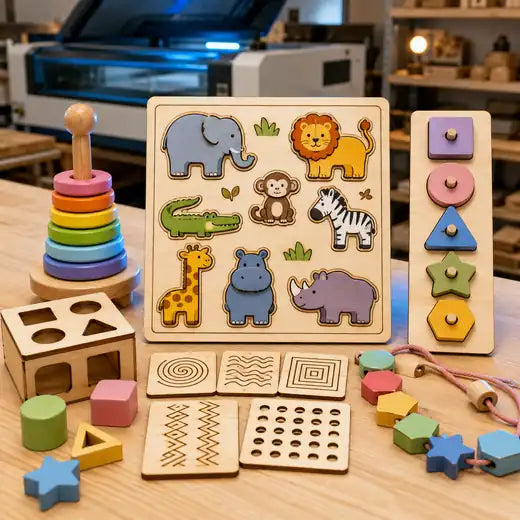 Diseño CNC de juguetes educativos Montessori