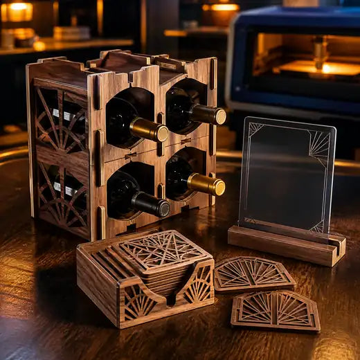 Diseño CNC de set para vinos y bar